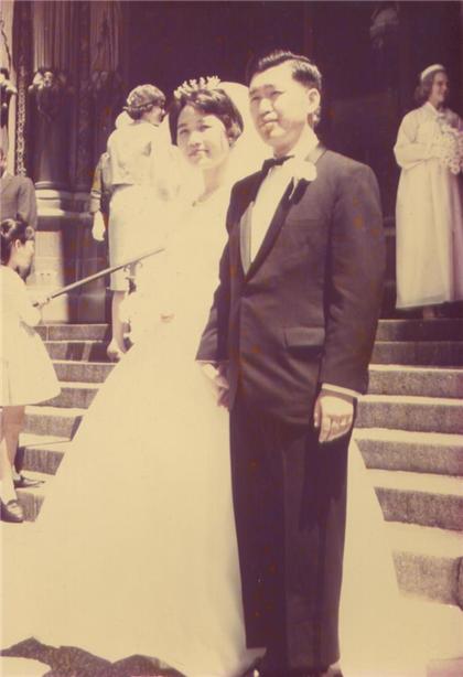 나와 정형용과의 결혼식-1963년 6월 22일 Riverside Church 에서 거행.